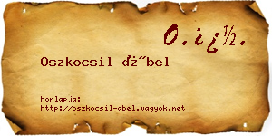 Oszkocsil Ábel névjegykártya